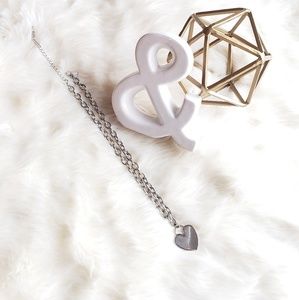 Cookie Lee Sterling Silver Heart Necklace